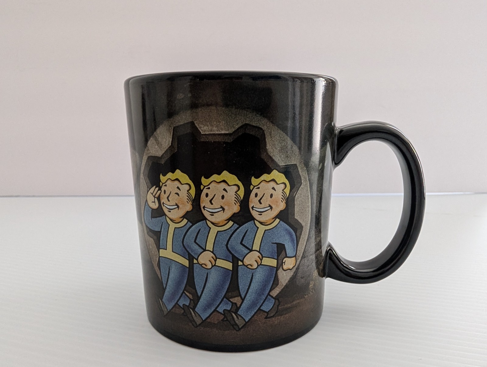 Fallout 76 Vault Boy Coffee Mug 16oz Black Ceramic Bethesda Gaming Cup w/ Box