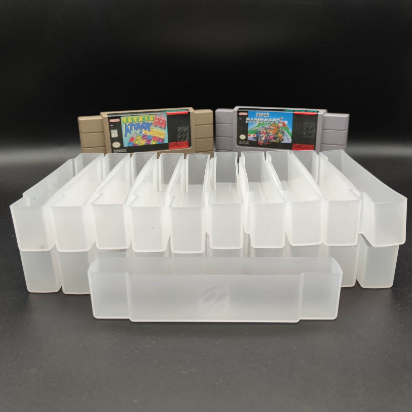 LOT 20 – SNES Cartridge Dust Cover Sleeve Plastic Cart Protector SFC [REPRO]