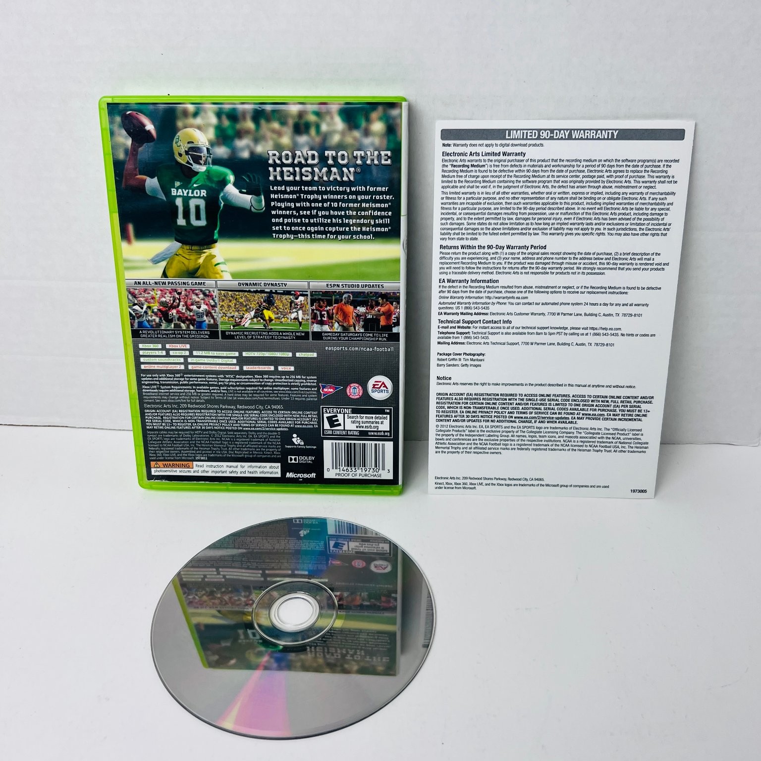 NCAA Football 13 Xbox 360 Video Game EA Sports With Manual