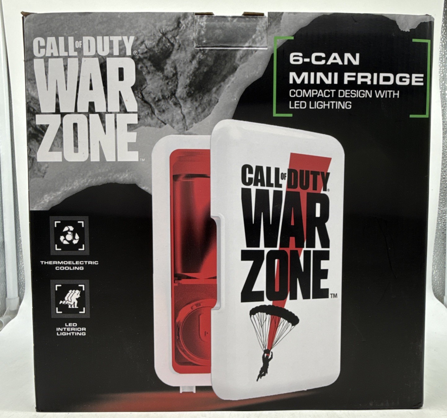 Call Of Duty Warzone Mini Fridge Activision White w/Graphic 6 Can-New Open Box