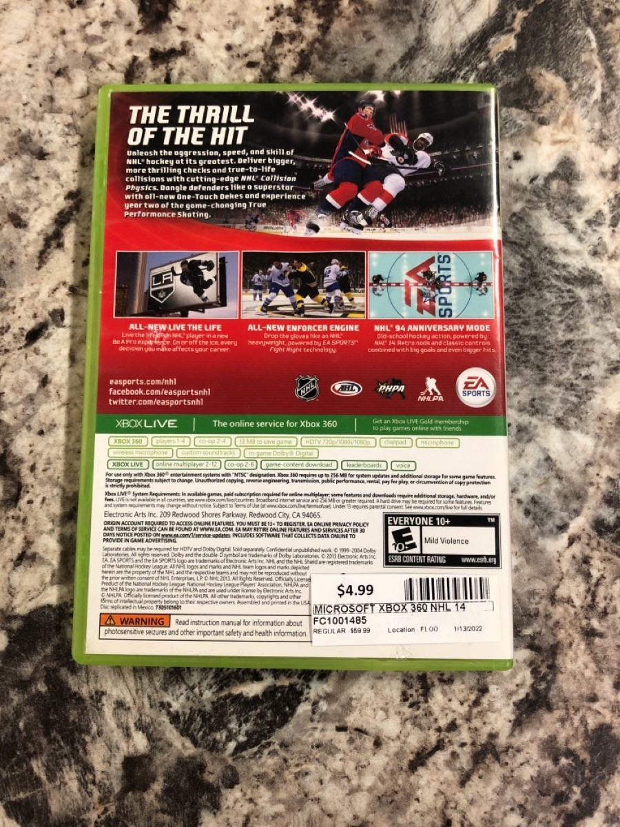 MICROSOFT NHL 14 (FC1001485)