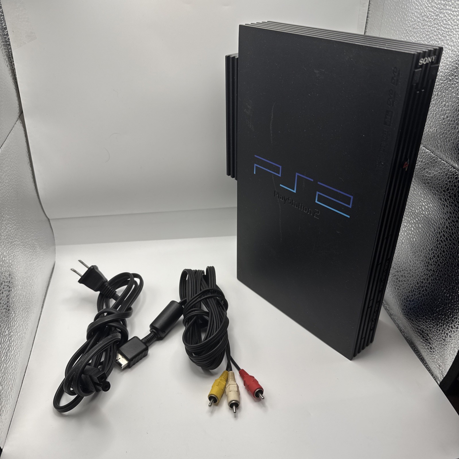Sony PlayStation 2 Console – Black – Tested Working Great + Cables & Games