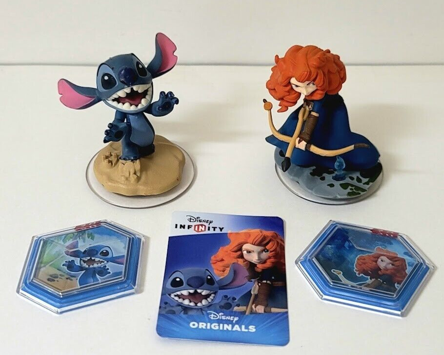 Merida and Stitch Disney Infinity 2.0 Toy Box Pack plus 2 Power Discs and Card