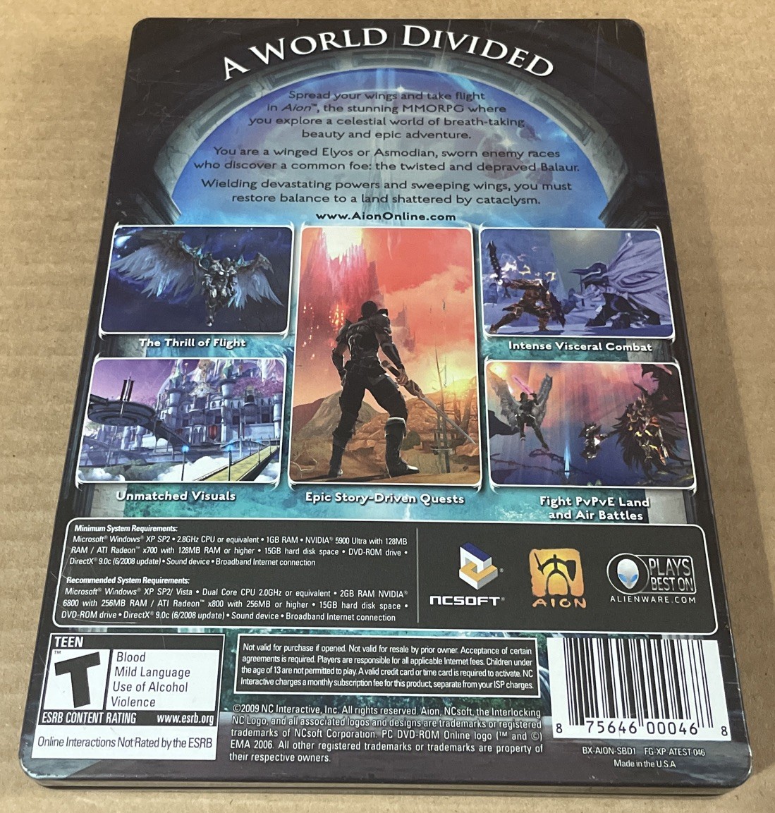 Aion (PC, 2009) 2-Disc Set Steelbook Case