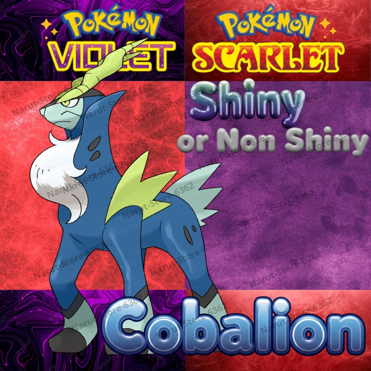 COBALION🔥SHINY OR NON SHINY🔥CUSTOM OR UNTOUCHED🔥 FOR POKÉMON SCARLET & VIOLET