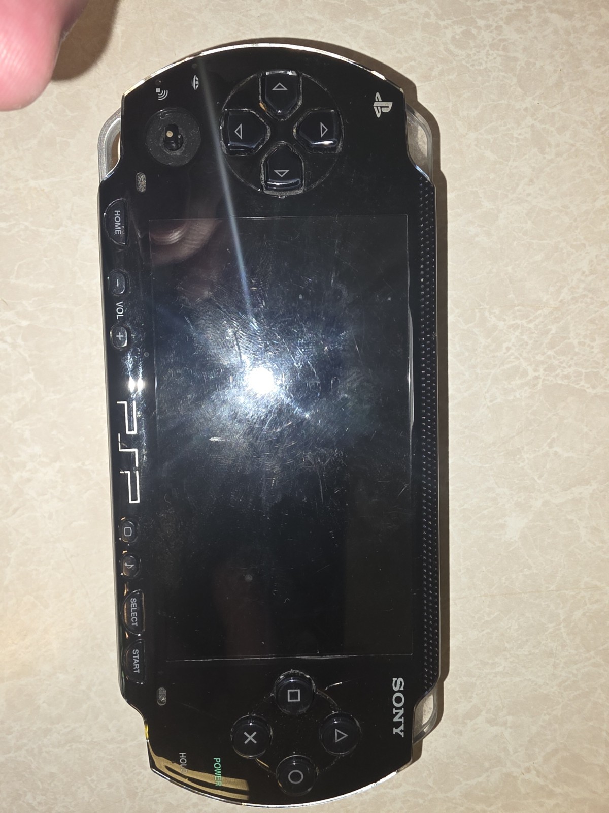 Sony PSP-3001 Black Working Console Only lNo Charger No battery broken joystick