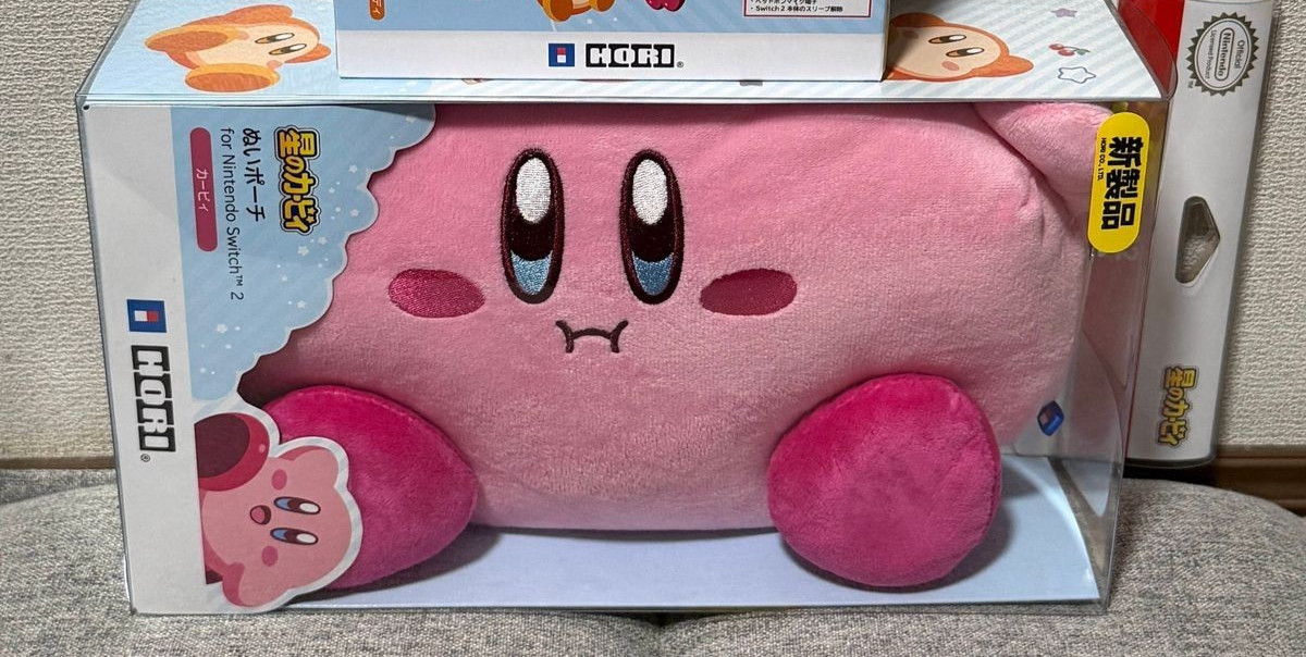 Kirby Plush Pouch for Nintendo Switch OLED HORI NSX-121 Japan Limited NEW Rare