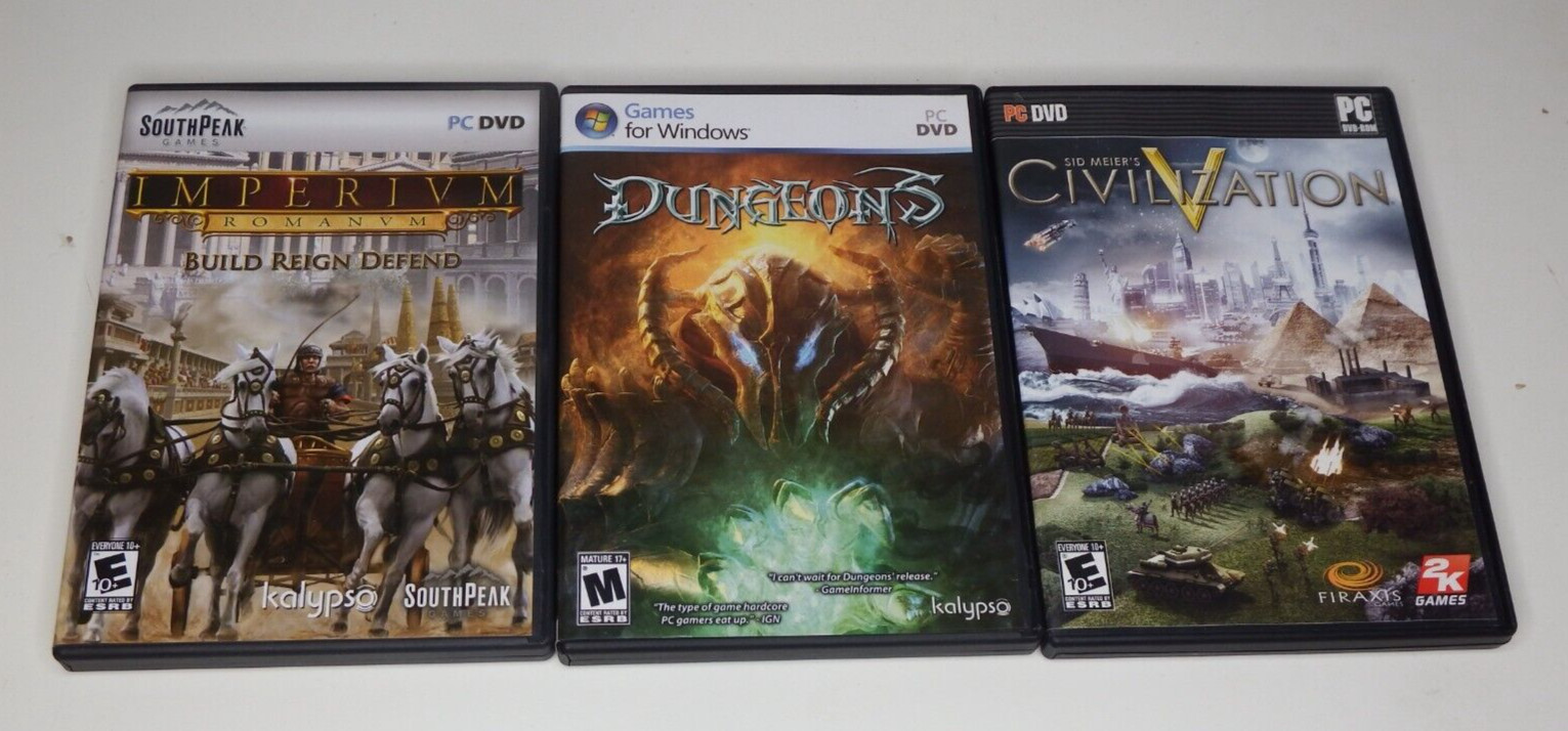 Lot Of 19 PC Video Games – Warcraft, Civilization, Dark Age of Camelot & more!