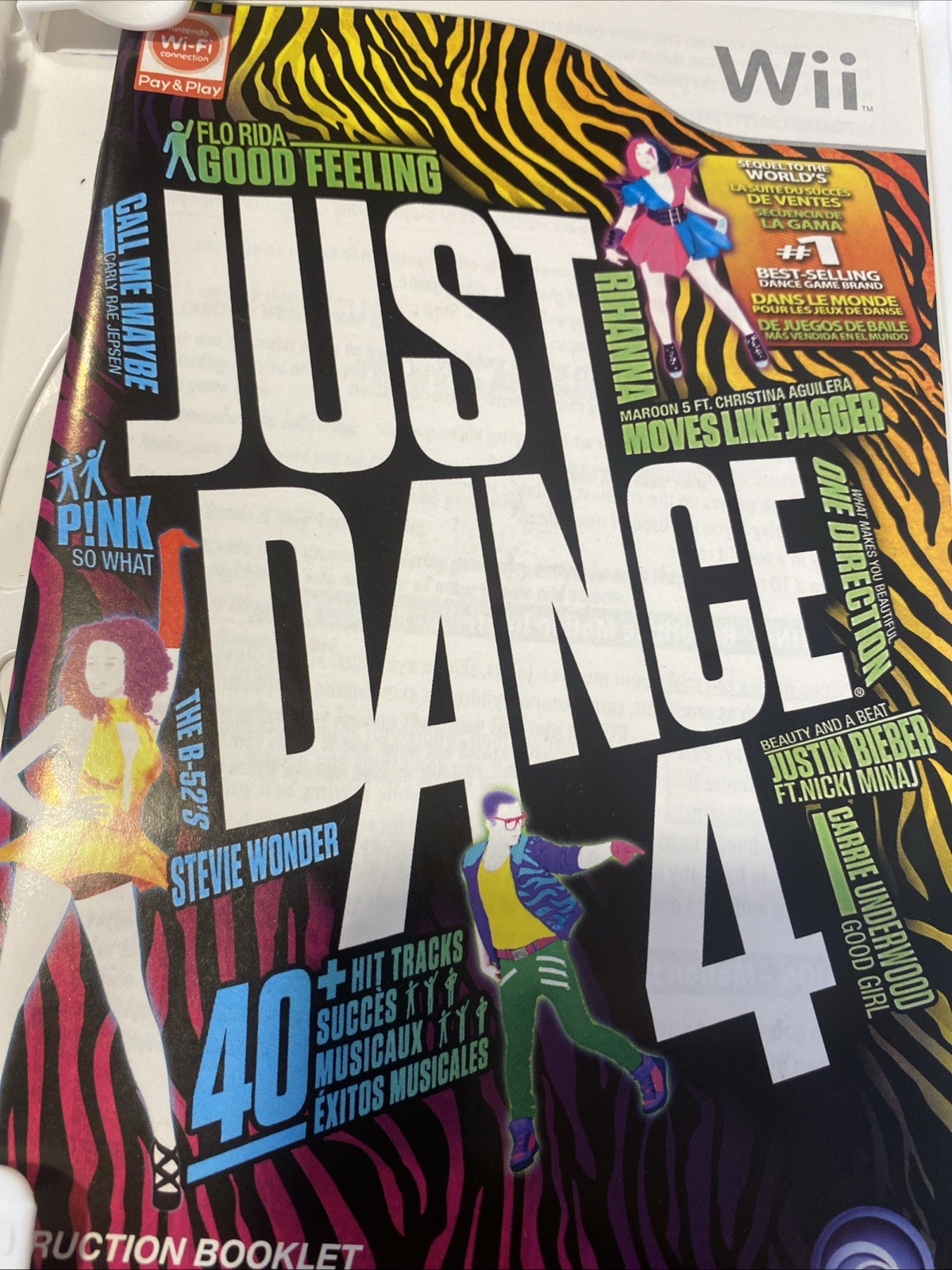 Just Dance 4 (Nintendo Wii, 2012) Case And Manual Only