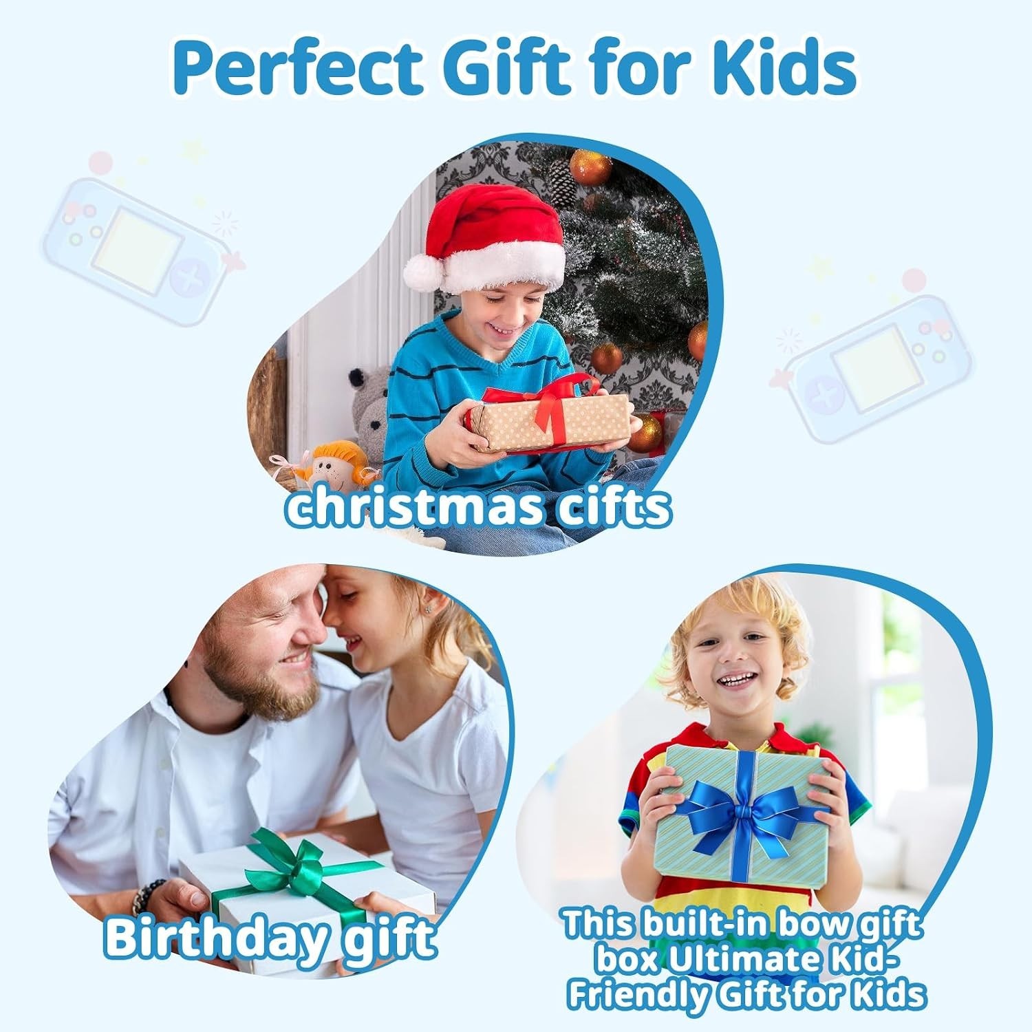 3.2-Inch Handheld Game Console with 300 Retro Games – Perfect Kid Gift in Blu…