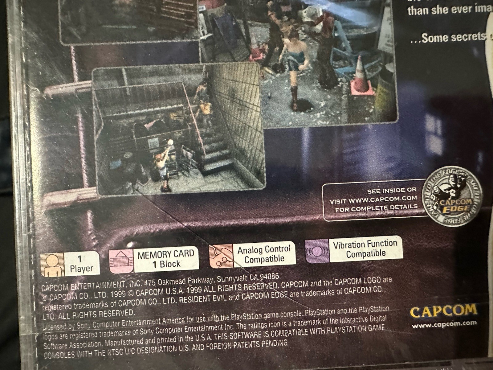 Capcom Resident Evil 3: Nemesis PS1 NTSC-U/C Survival Horror 1999 M