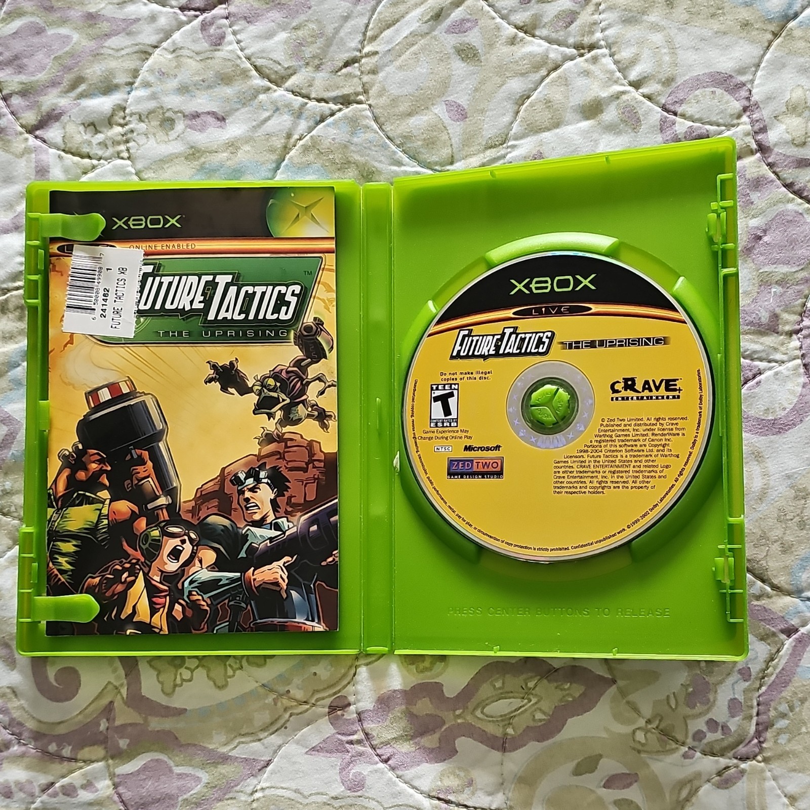 Crave Future Tactics: The Uprising Strategy Xbox T NTSC-U/C 2004 Case Manual