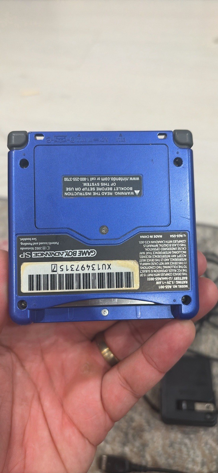 Nintendo Game Boy Advance SP Console – Cobalt Blue