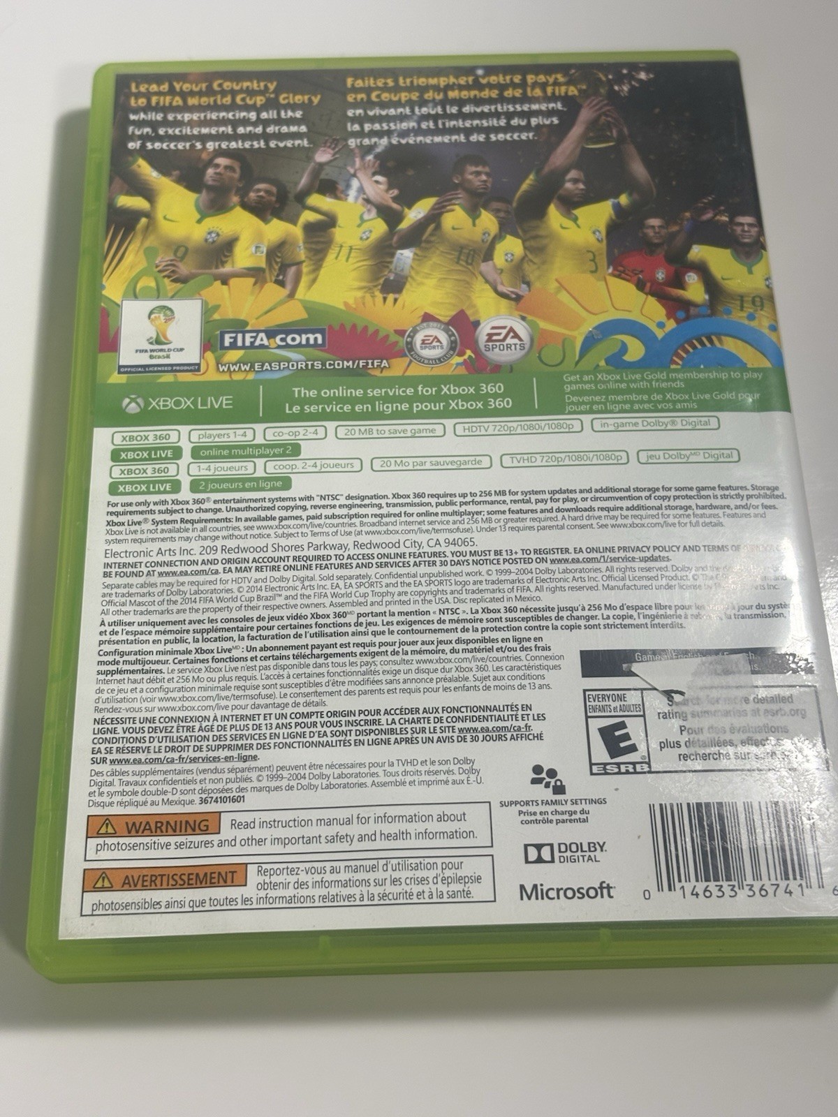 2014 FIFA World Cup Brazil Xbox 360 Game Microsoft Soccer EA Sports – CIB