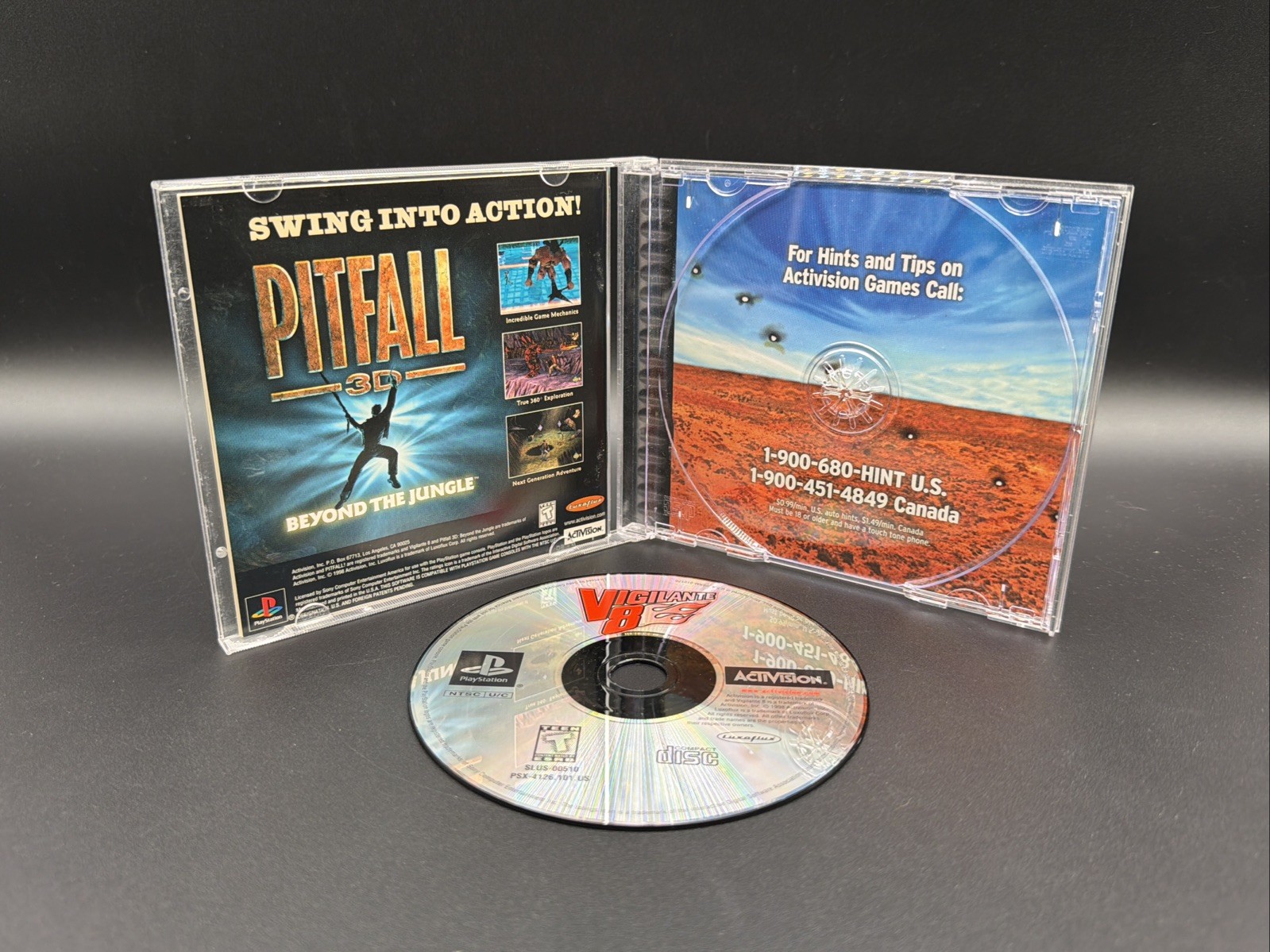 Vigilante 8 PS1 PlayStation 1 Complete CIB + Registration Card Black Label