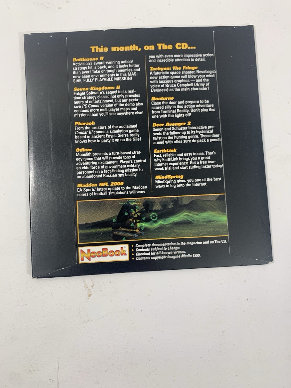 PC Gamer Demo Disc 5.2 November 1999 Battlezone II – FAST SHIPPING!