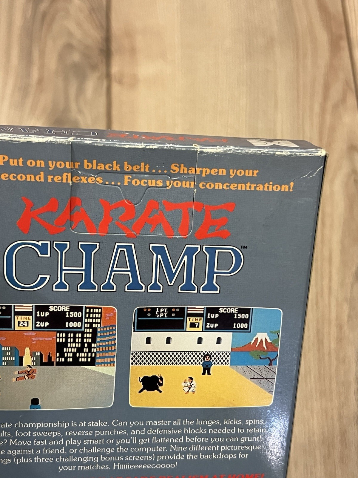 Karate Champ (Nintendo NES, 1986) CIB Complete 5-Screw w/ Hangtab Tested