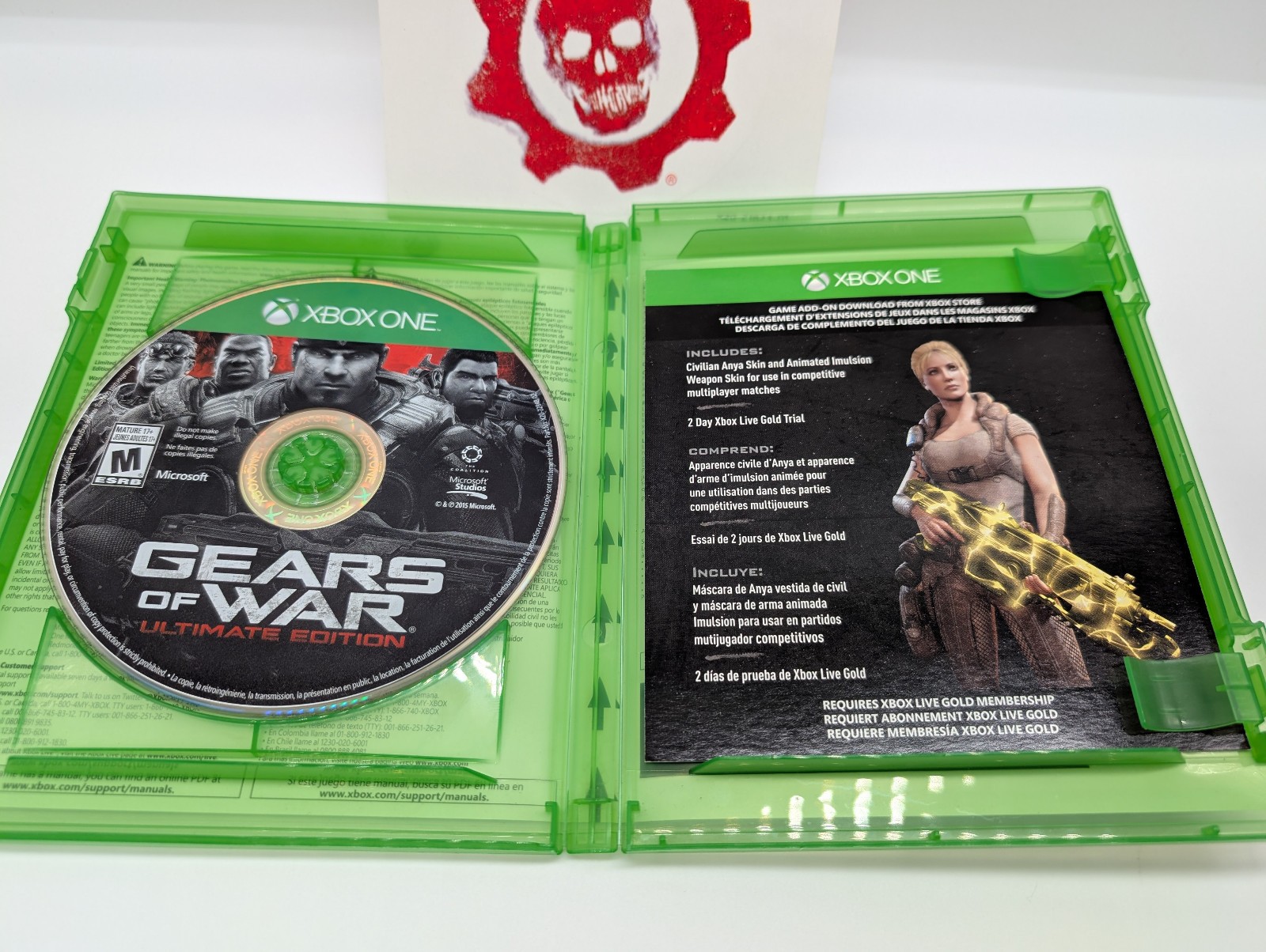 Gears of War Ultimate Edition (Microsoft Xbox One) NO RARE REPLAY DISC