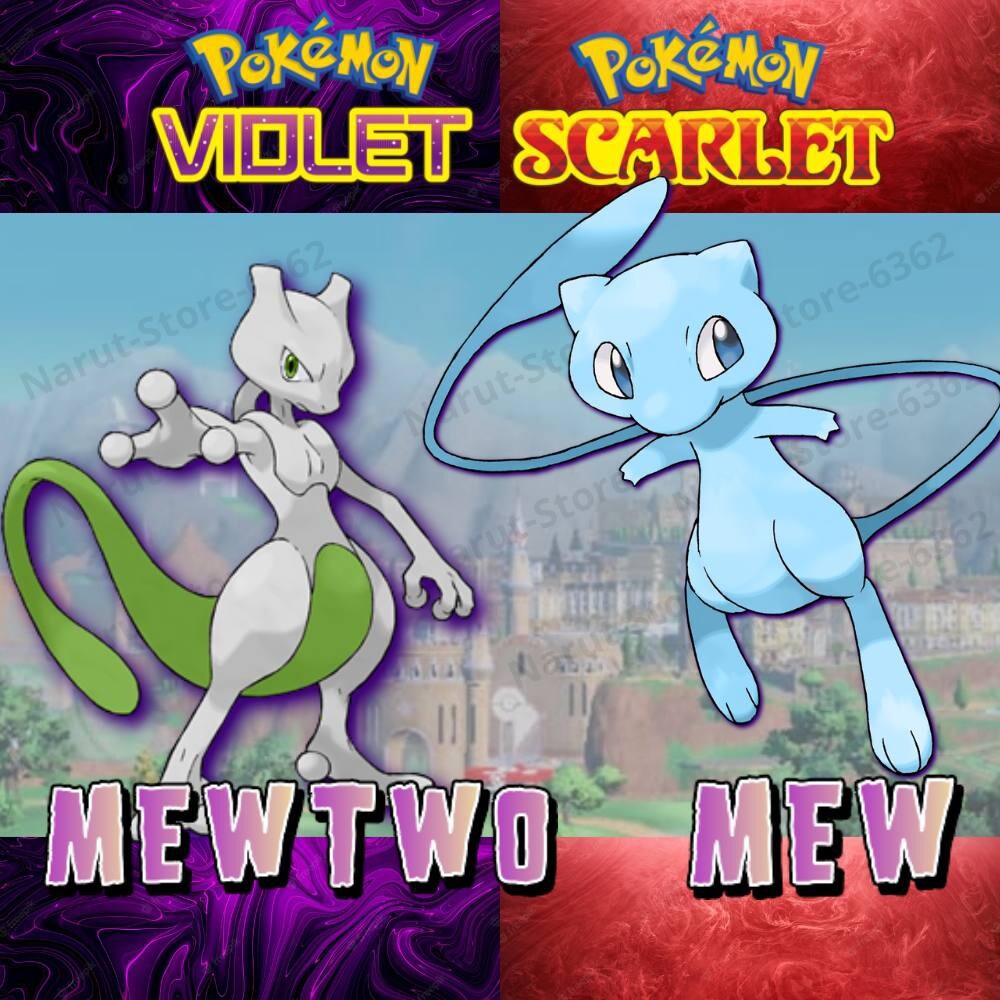 🌟MEWTWO + MEW SHINY 6IV🌟 🔥POKEMON SCARLET & VIOLET