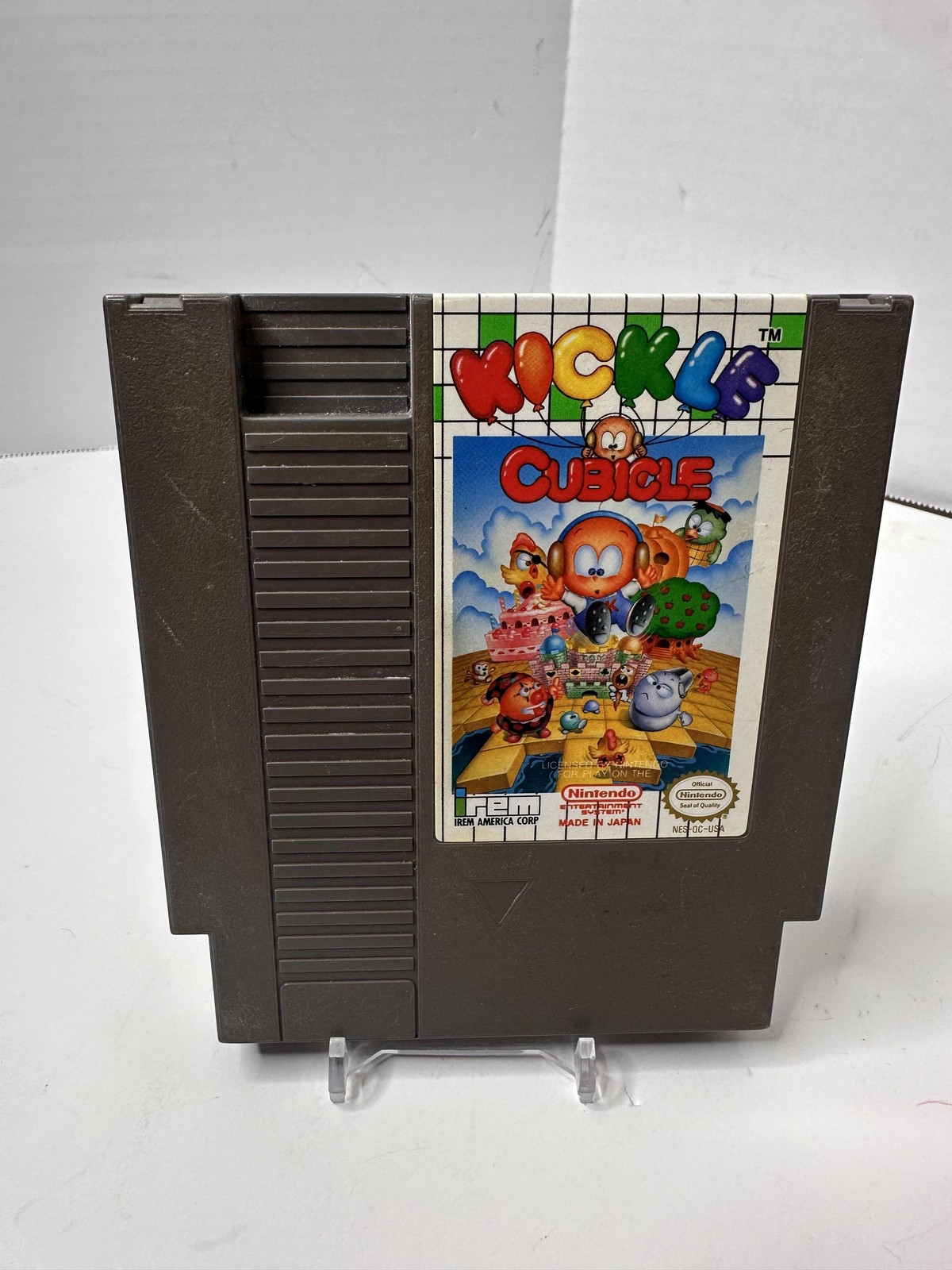 Kickle Cubicle Nintendo NES Game Cartridge Irem Puzzle Japan 1990 NTSC USA