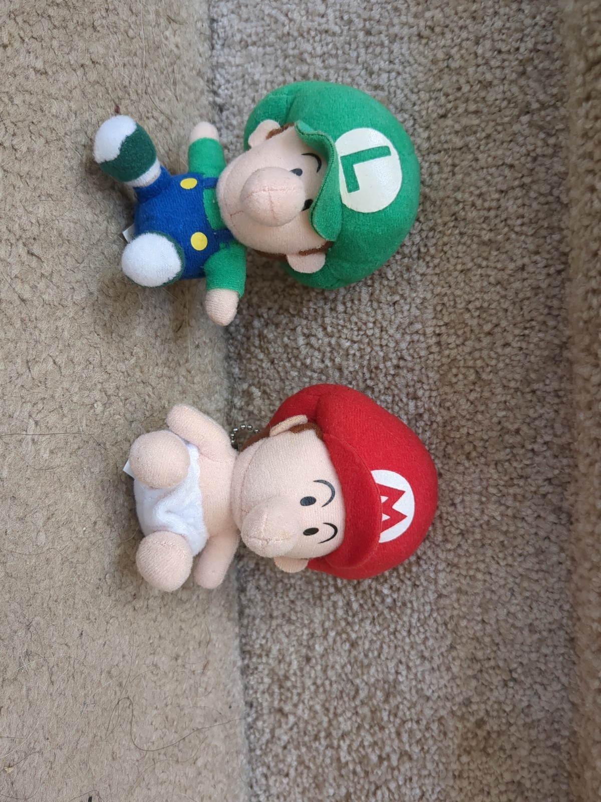 Yoshi Island Baby Luigi Plush Keychains 2006 Nintendo Rare Japan Prize Toy Mario