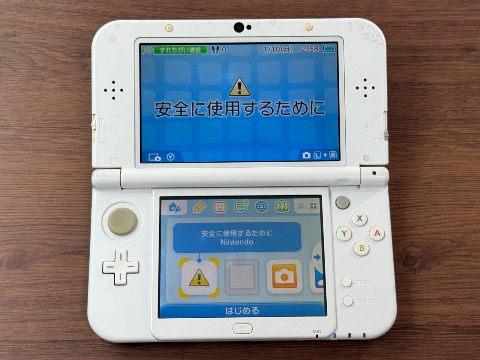 Nintendo New 3DS LL XL Pearl White Console Tested Japan ver R6258