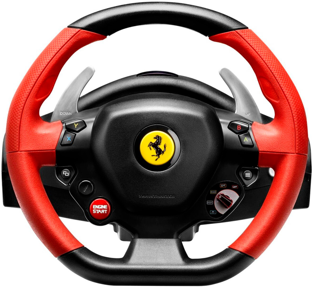 Thrustmaster – Ferrari 458 Spider Racing Wheel for Xbox One – Black/Red/Yellow