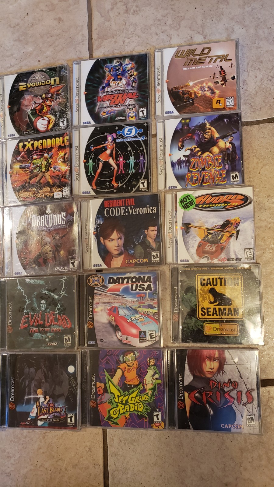 SEGA Dreamcast Games Lot Daytona HeavyMetal EGG Dino Crisis Maken X SEAMAN D-2