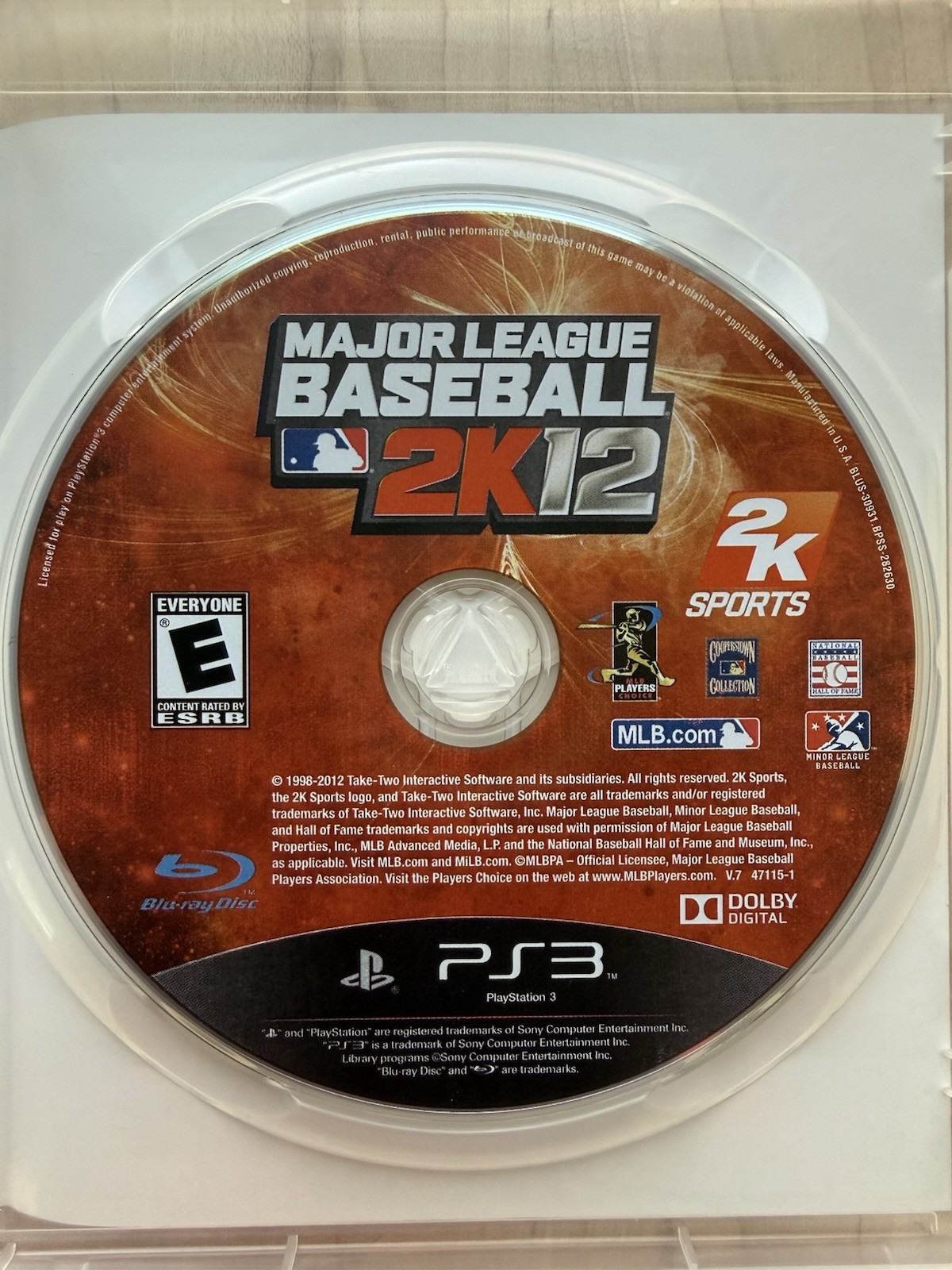Major League Baseball 2K12 (Sony PlayStation 3, 2012) Video Game, CIB