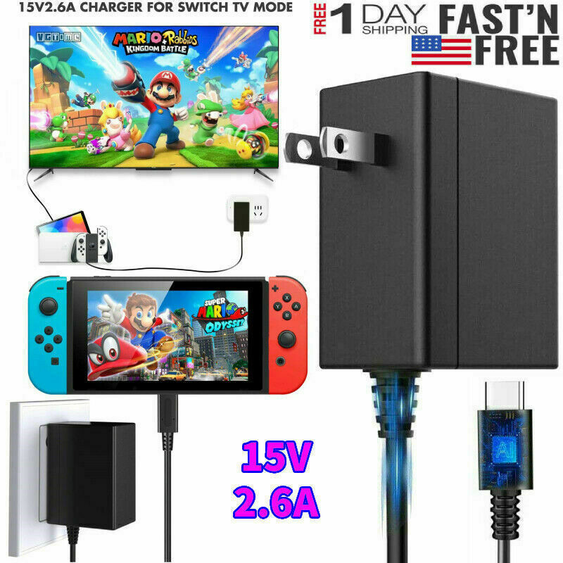 PWR For Nintendo Switch AC Power Supply Adapter Home Wall Travel Charger Cable