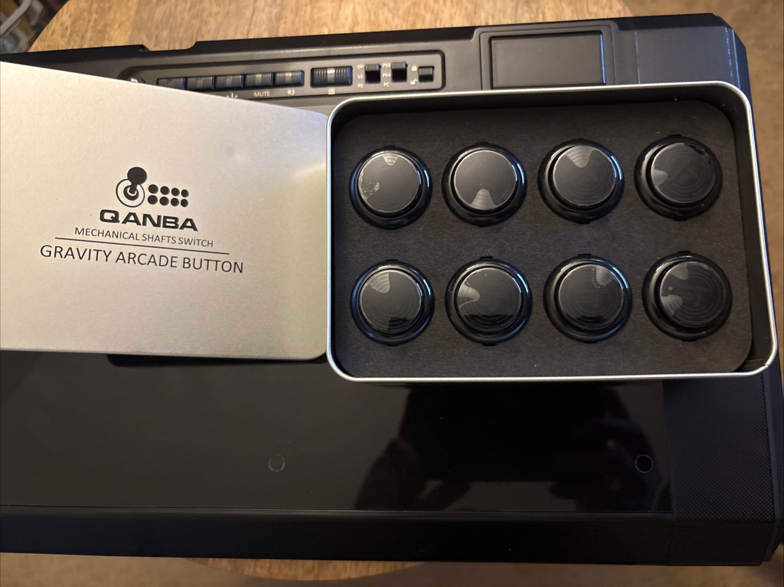 Qanba Q7 Obsidian 2 Wired Joystick For PS5, PS4, PC, W/ Qanba Gravity KS Buttons