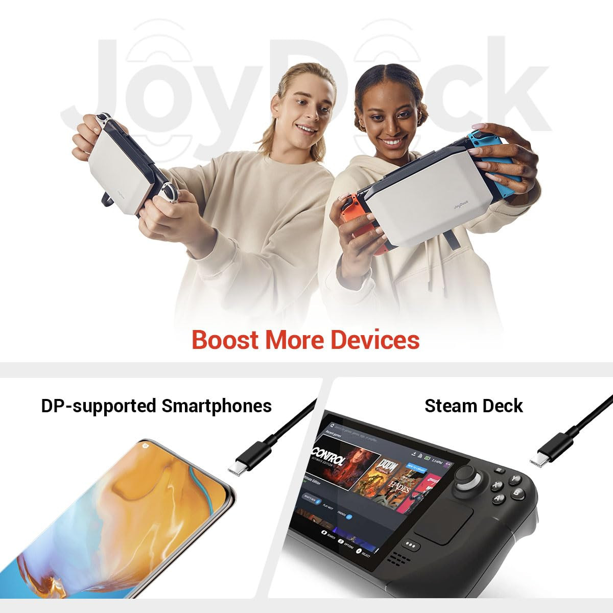 Joydock for Switch/Switch 2 – with 5000 Mah 5V/3A Flash Rechargeable Extended Ba