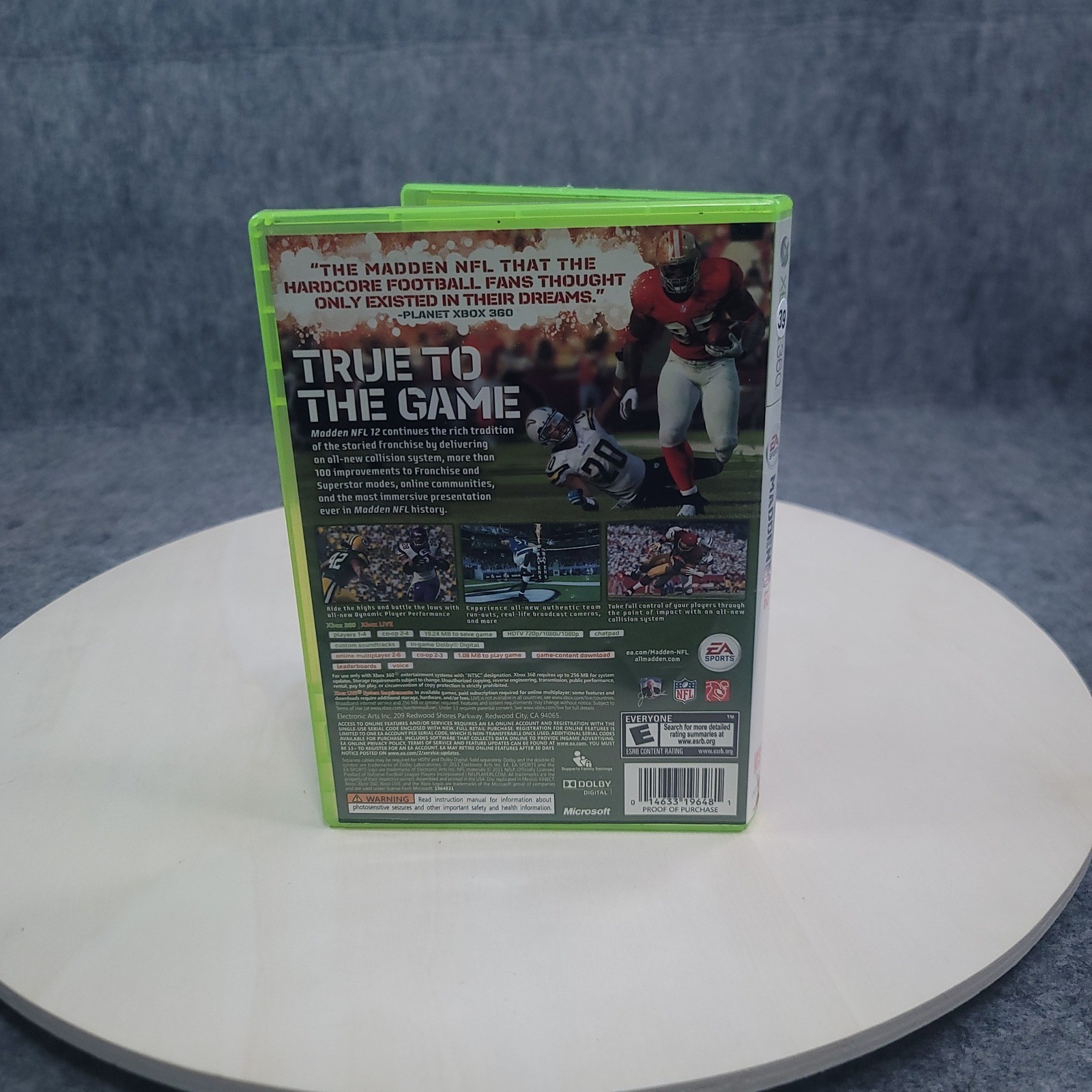 Xbox 360 Madden NFL 12 Standard Edition NTSC Peyton Hillis Cover