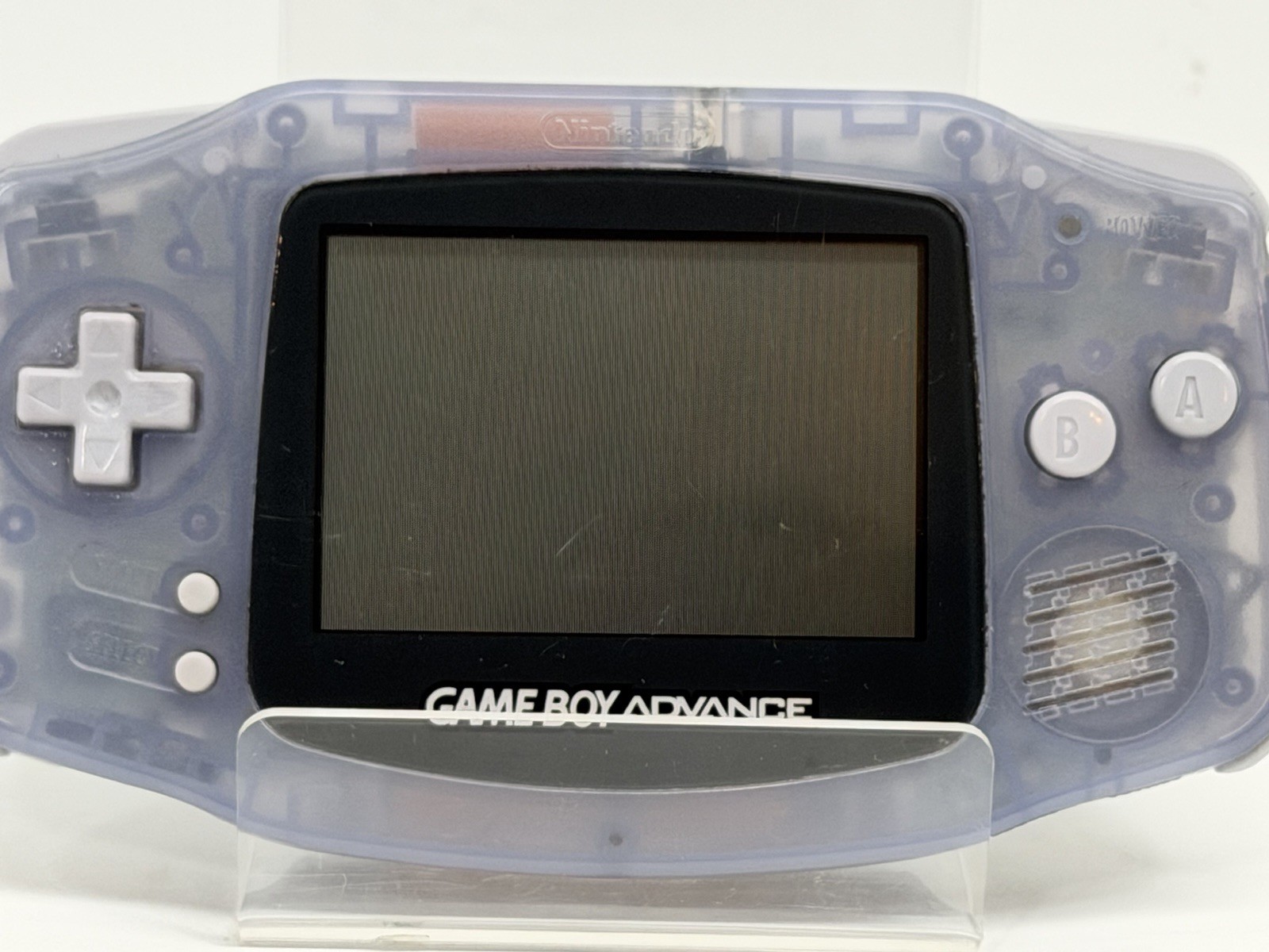 Nintendo GameBoy Advance GBA Clear Glacier Video Game Console AGB-001