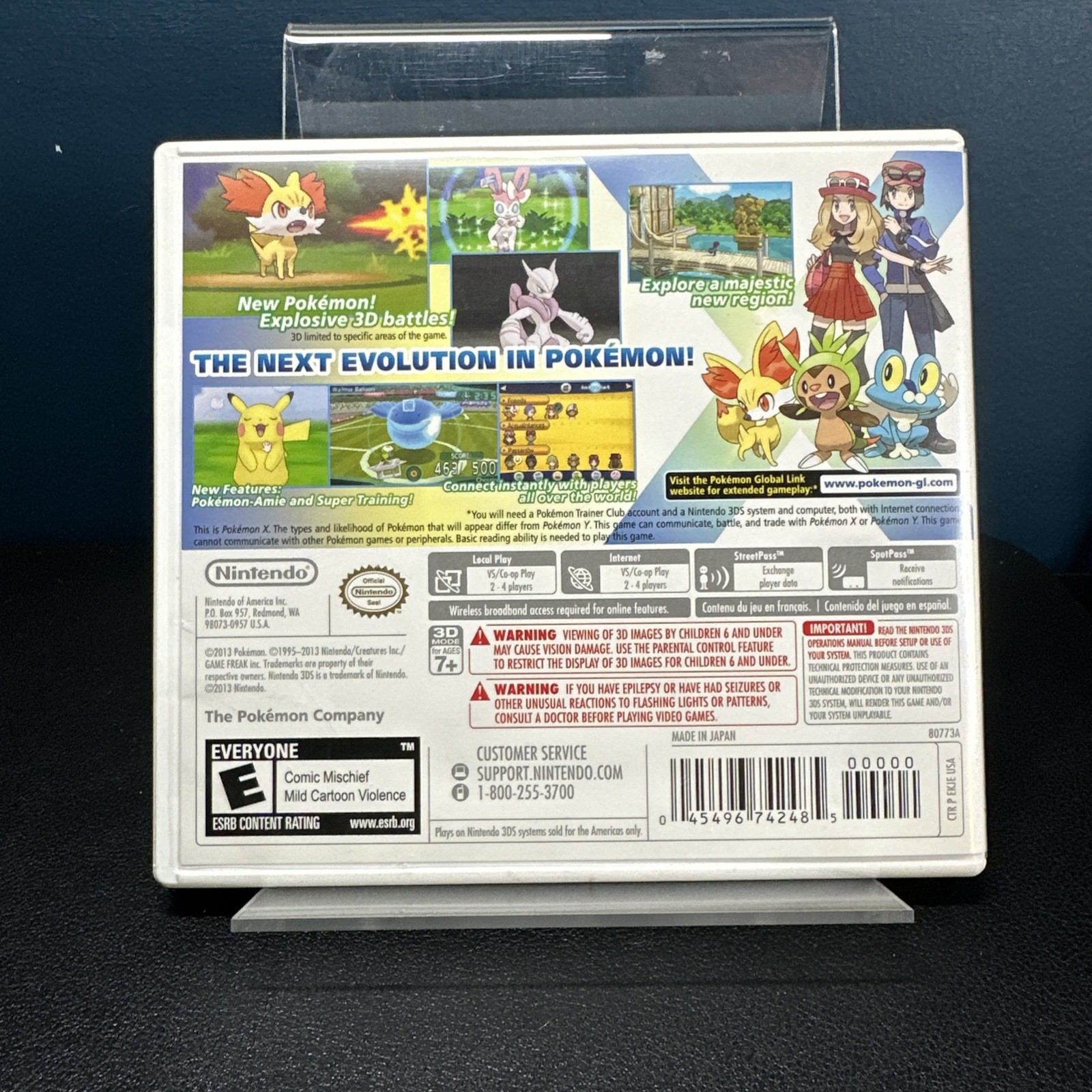 Pokémon X (Nintendo 3DS) Complete CIB Clean Tested Working