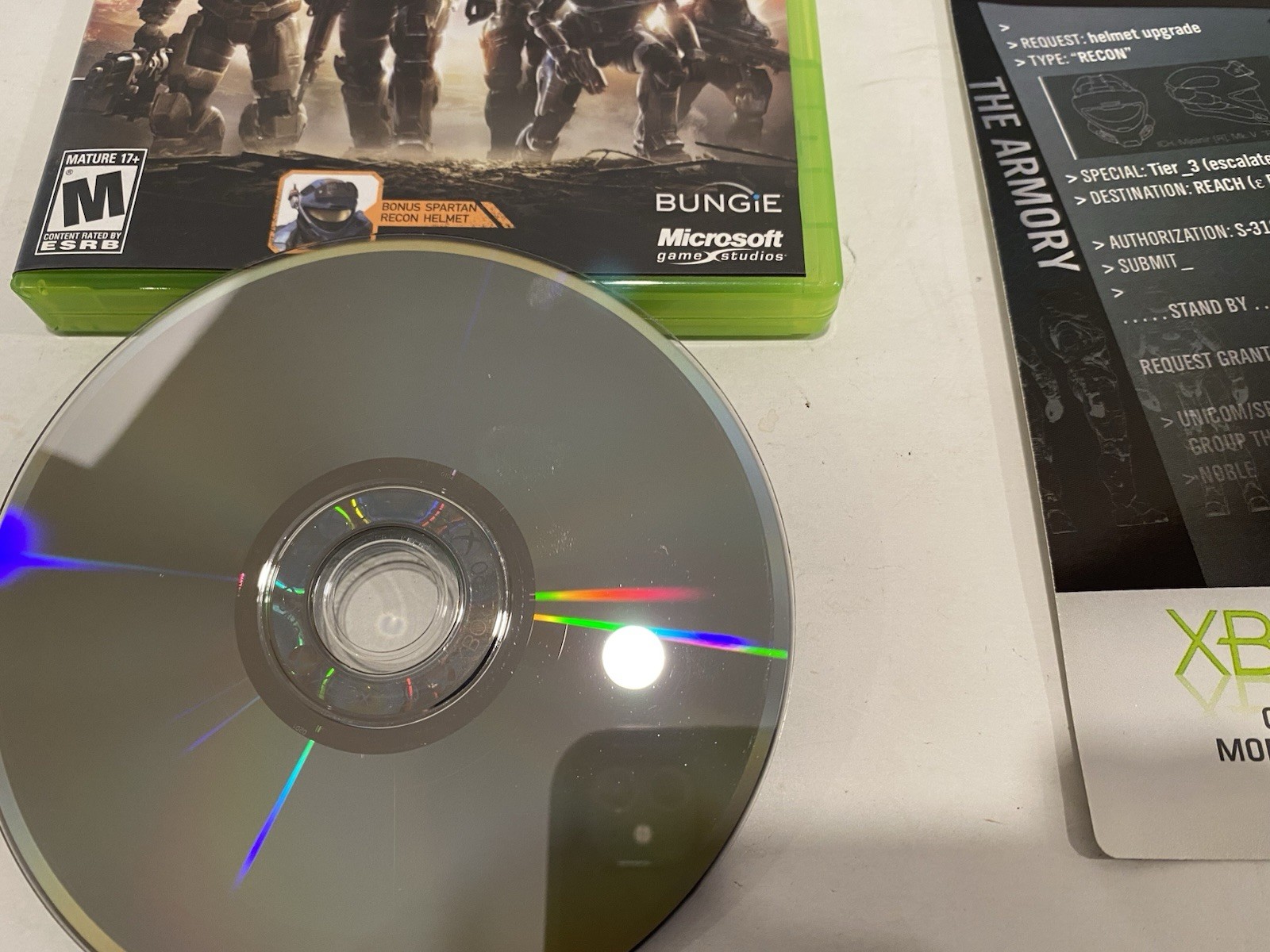 Halo Reach (Xbox 360) Complete With Unused Recon Helmet Bonus Content Code
