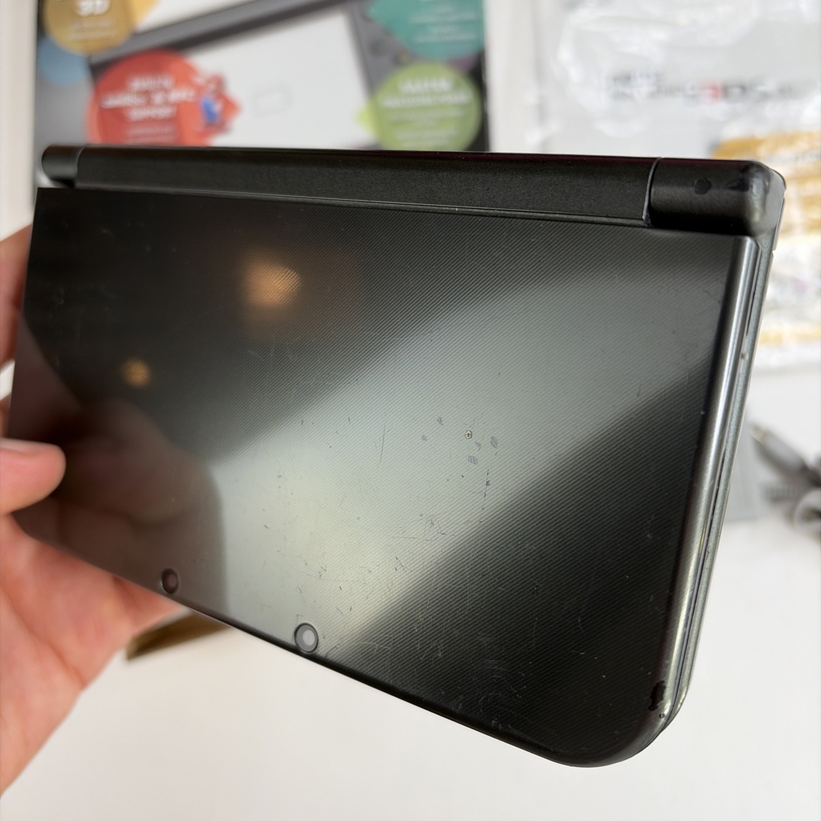Nintendo New 3DS XL Black Complete Box W Top IPS! Charger Stylus US Model