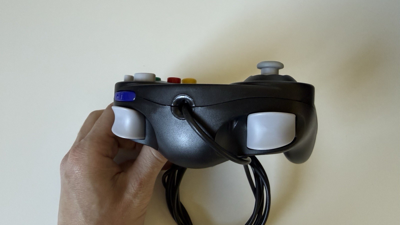 Black Unbranded Wired GameCube Controller for Nintendo- CLEANED & TESTED