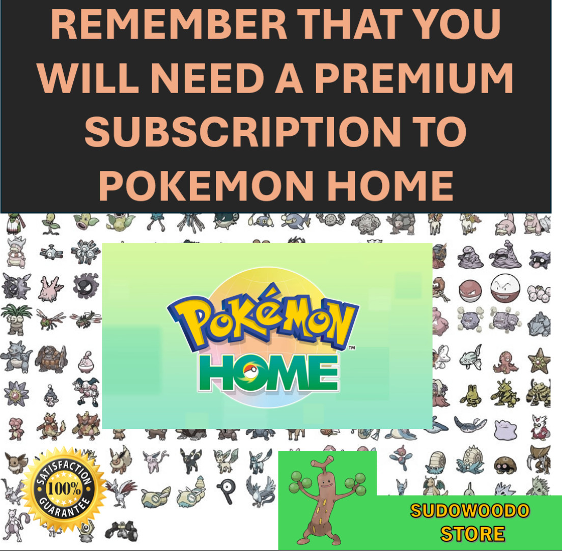 Pokémon HOME Gen 1-7 Shiny Living Dex All Pokedex up to Zeraora🔥Custom