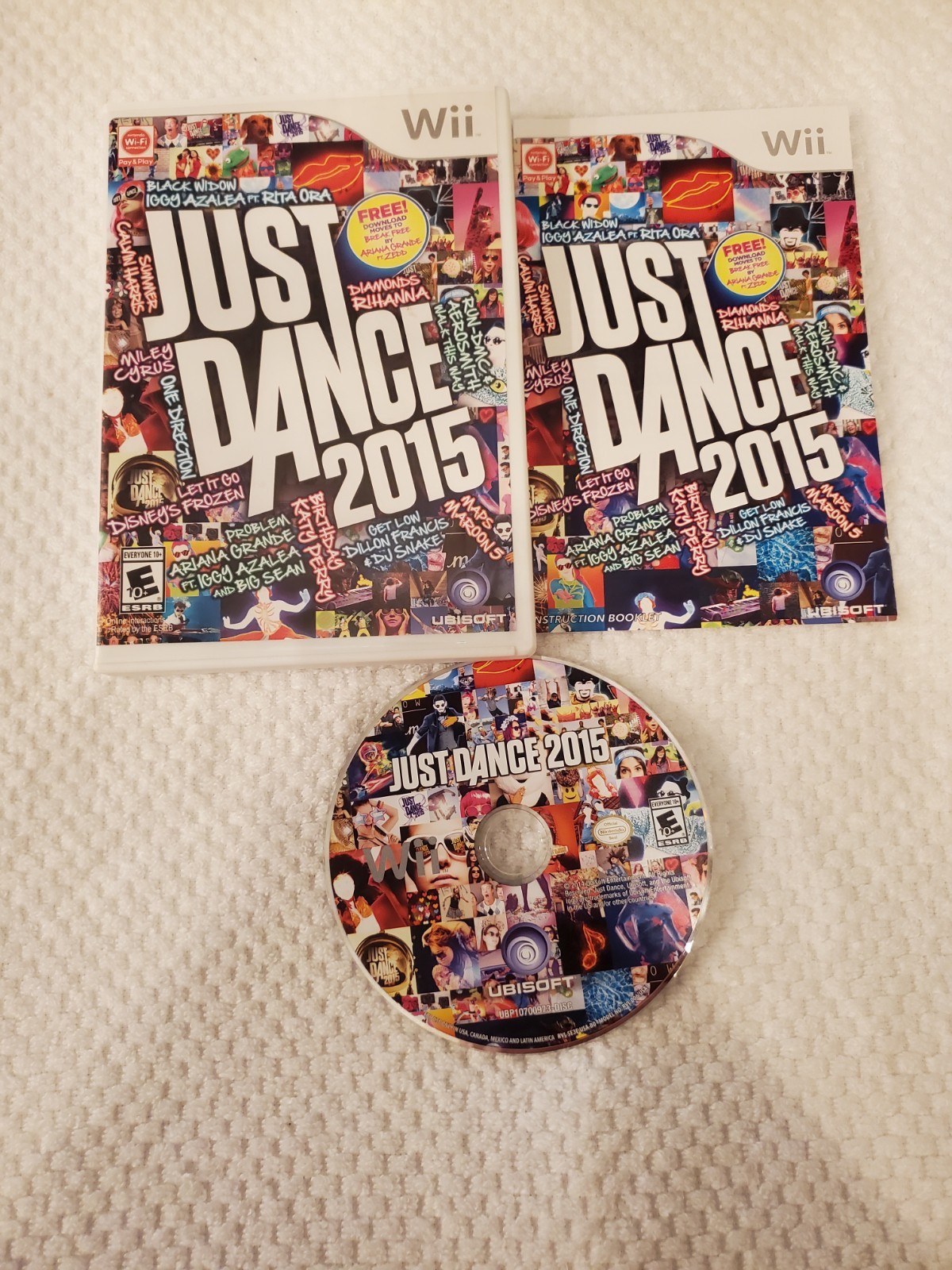 Just Dance 2015 (Nintendo Wii) COMPLETE disk/case/manual