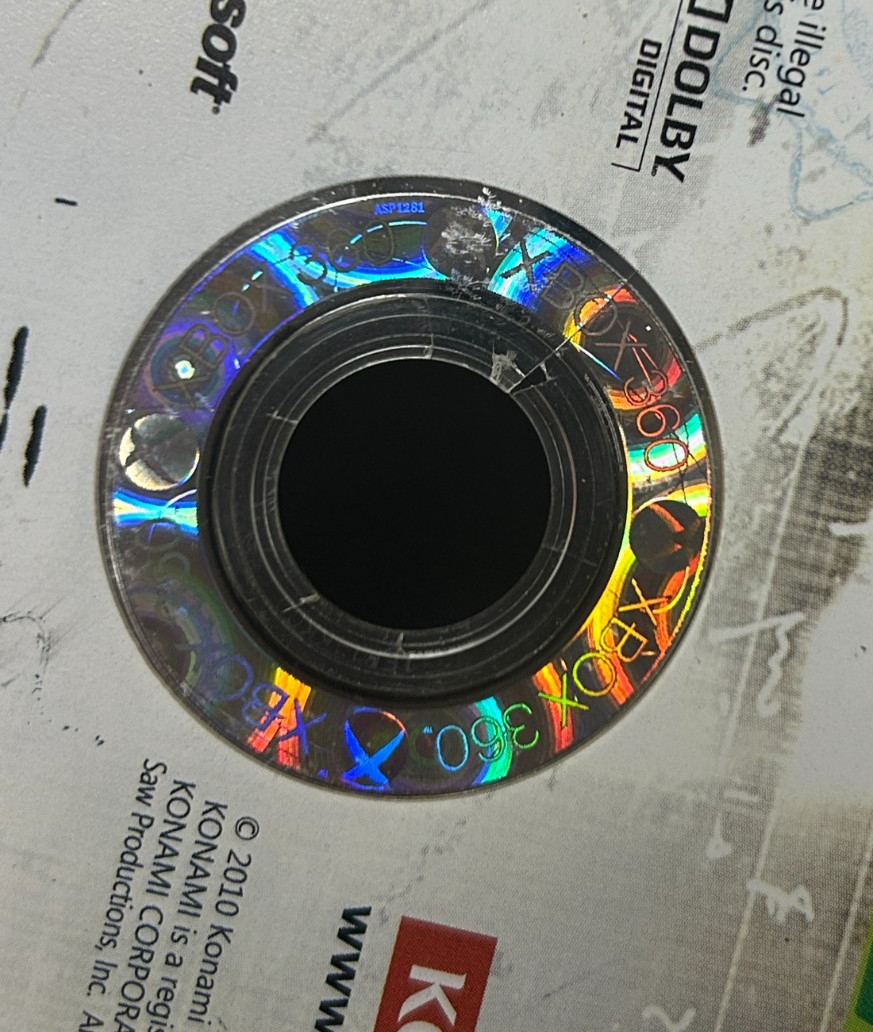 Saw II X-Box 360 Video Game with Case Cracked Ring