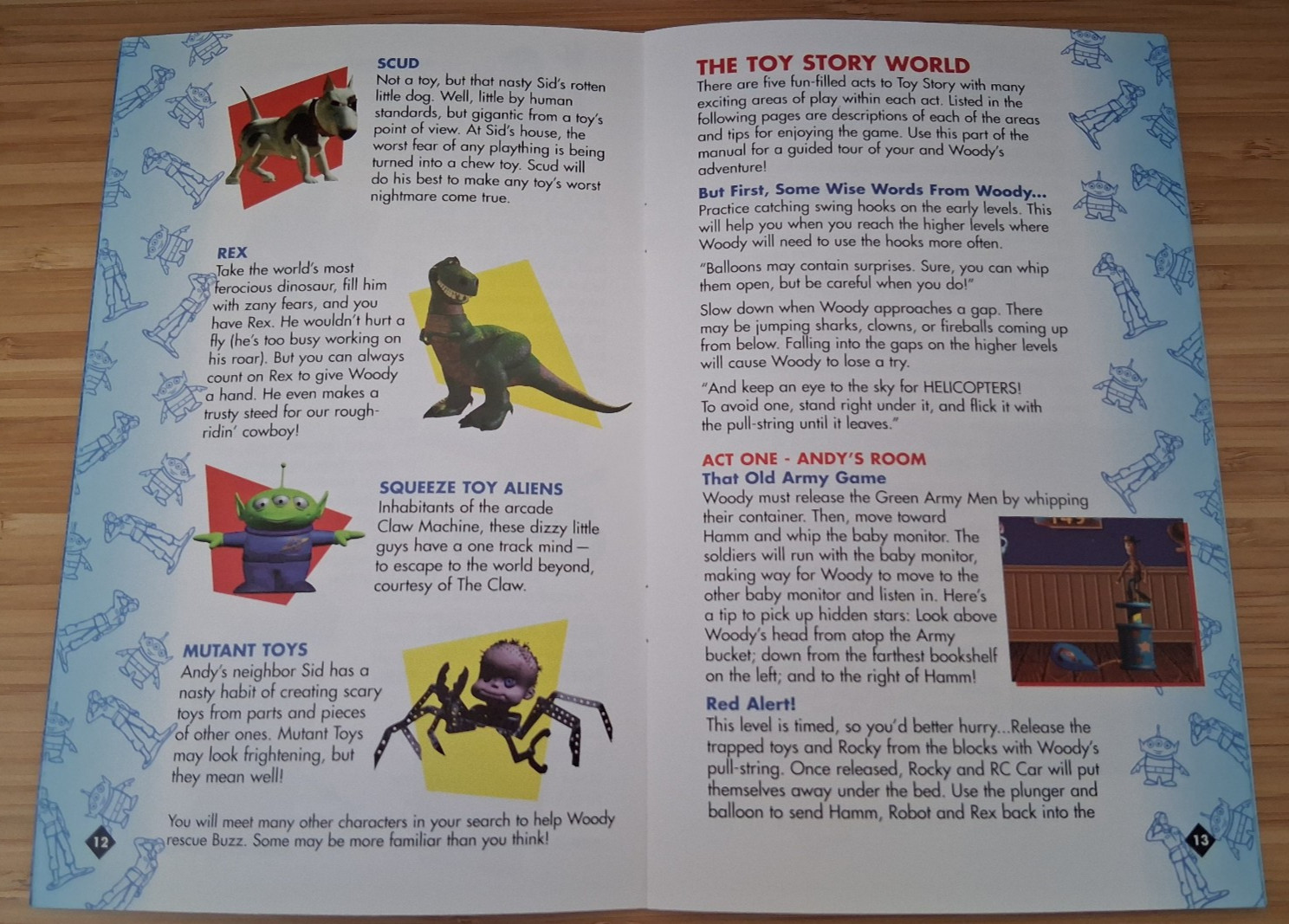 REPLACEMENT MANUAL Disney’s Toy Story Power Play PC/Computer 2001