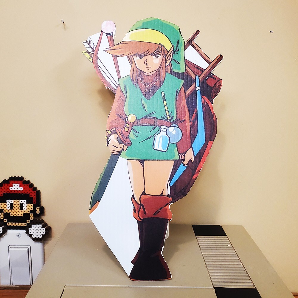 Link cutout stand up standee 1 foot tall ▲ Legend of Zelda ▲ Retro NES game room