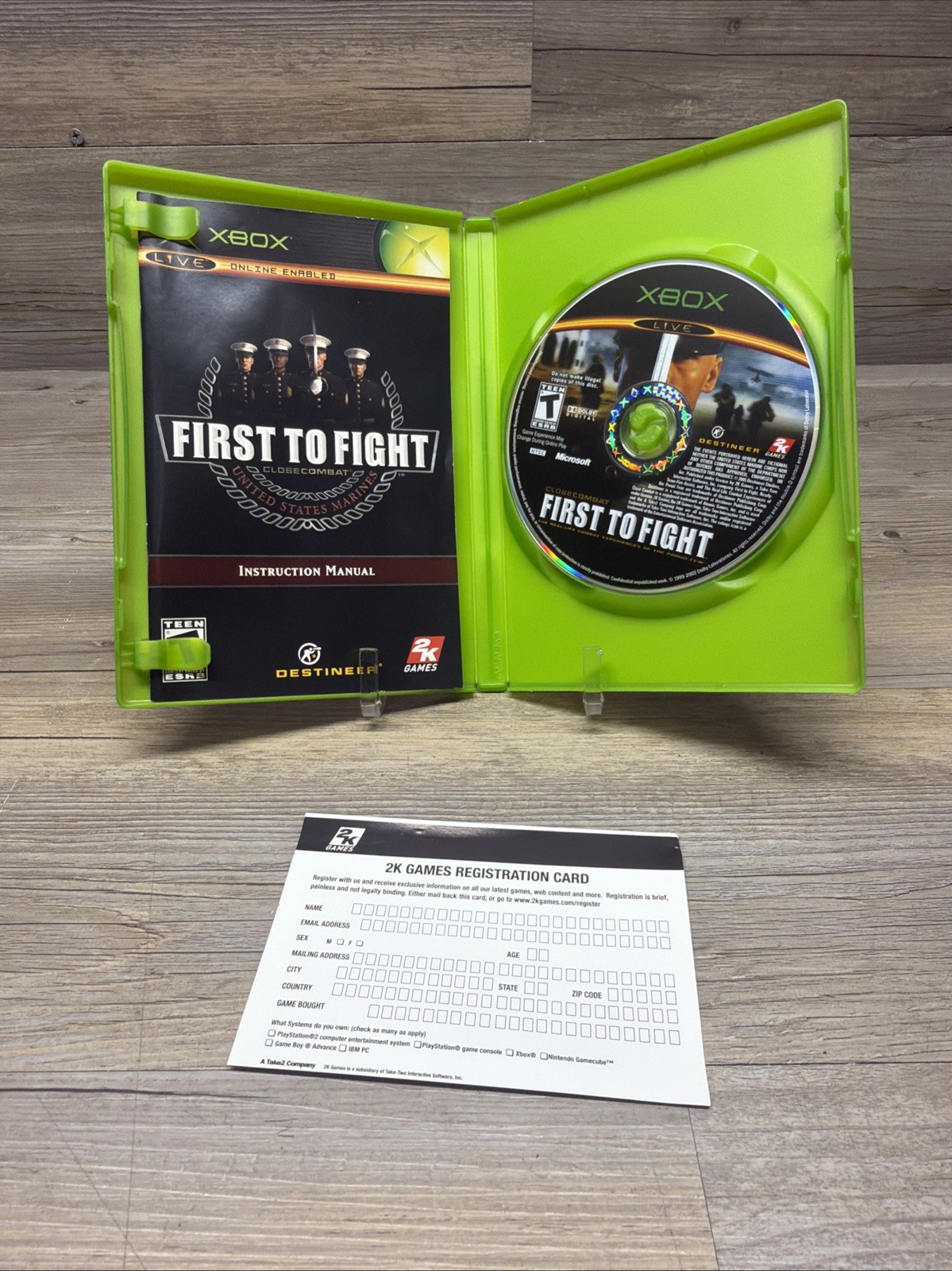 Close Combat: First to Fight Xbox 2005 Registration Card Included Tested Read !!