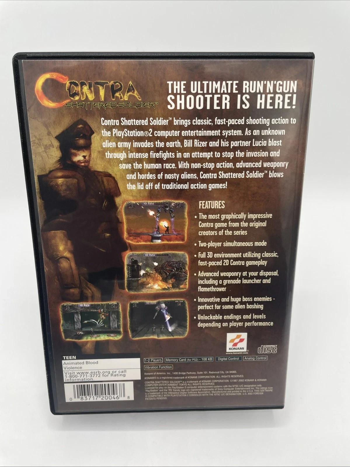 CONTRA Shattered Soldier SONY PlayStation 2, 2002 PS2 Complete PRISTINE NEW MINT