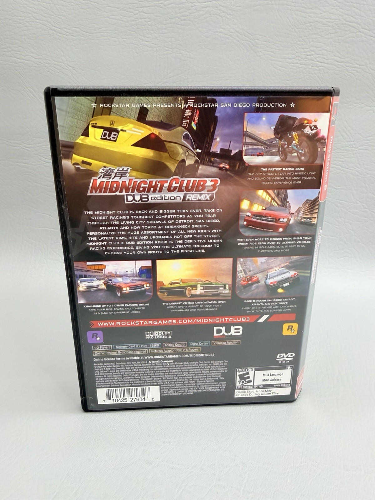 Midnight Club 3 DUB Edition Remix PS2 PlayStation 2 Complete CIB Pristine