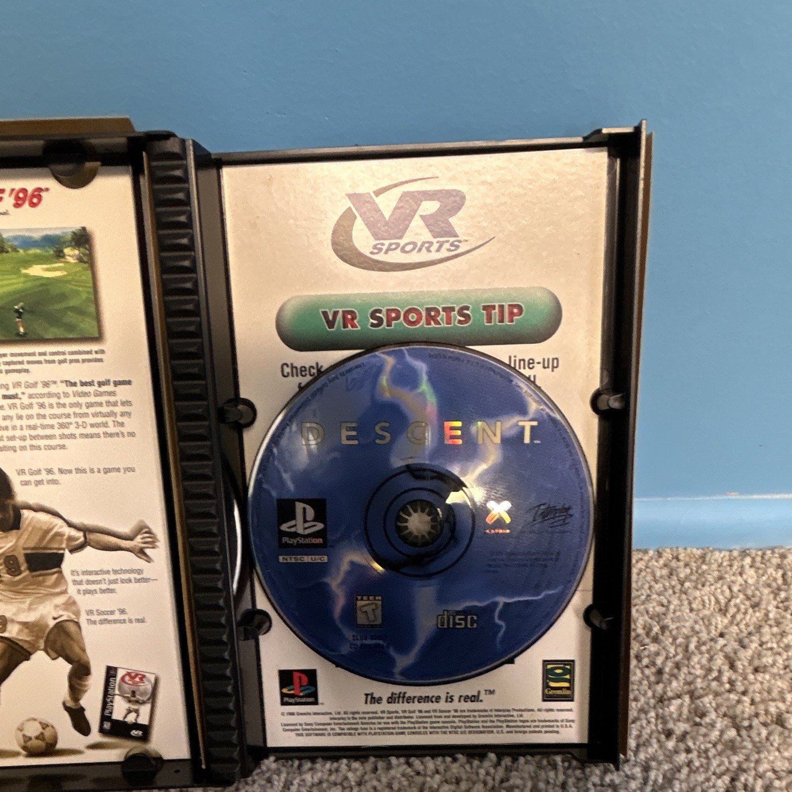 Interplay Descent PS1 1996 NTSC-U/C T Teen Shooter Manual Included