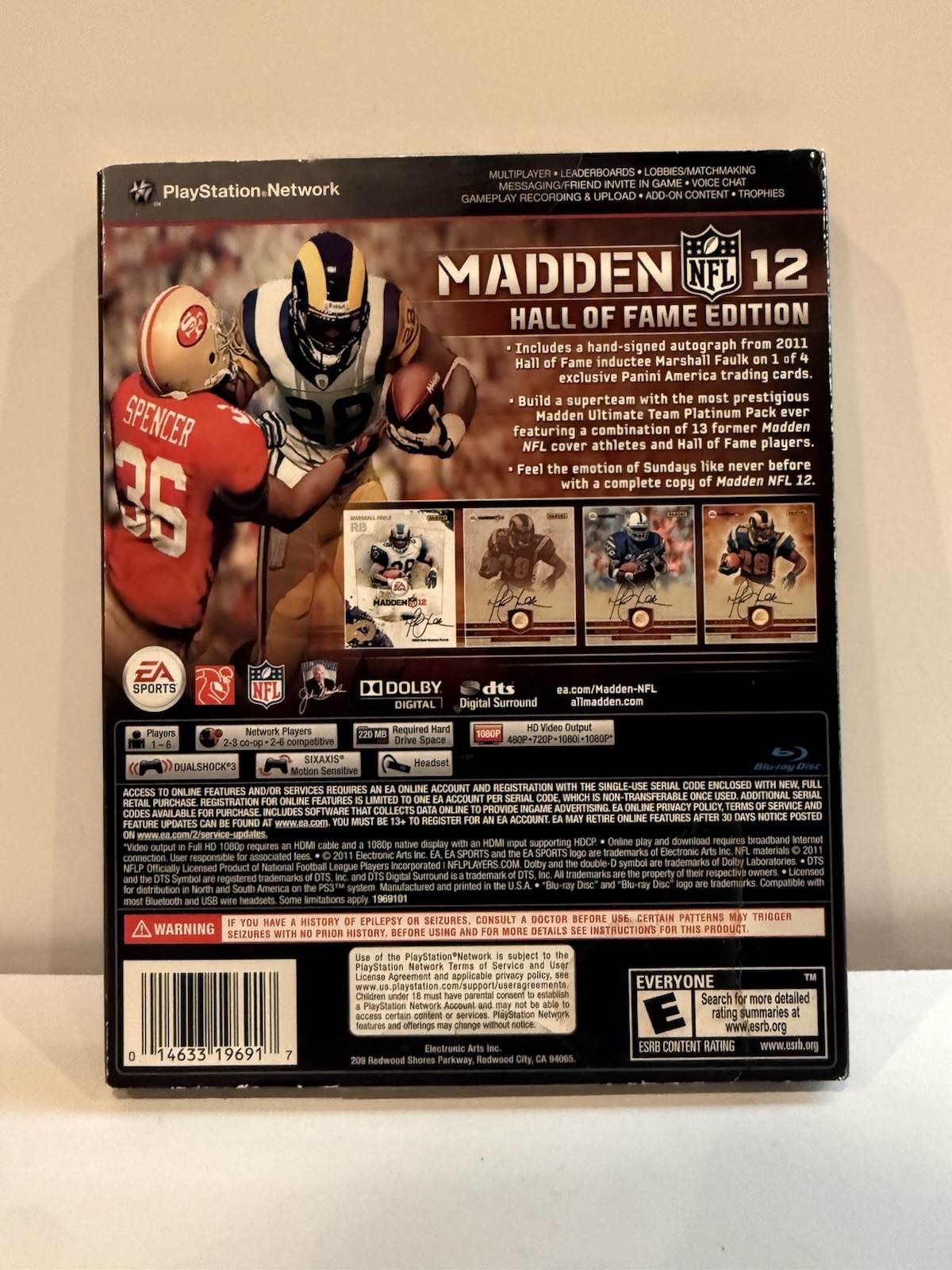 Madden NFL 12 – Hall of Fame Edition (Sony PlayStation 3, 2011) CIB w/ Slipcover