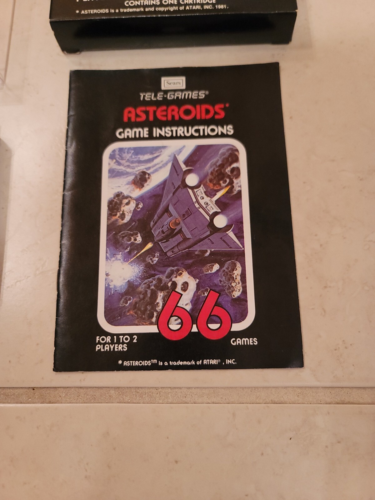 Asteroids Atari 2600 VCS Sears Tele-Games 1981 CIB Complete in Box RARE! NICE