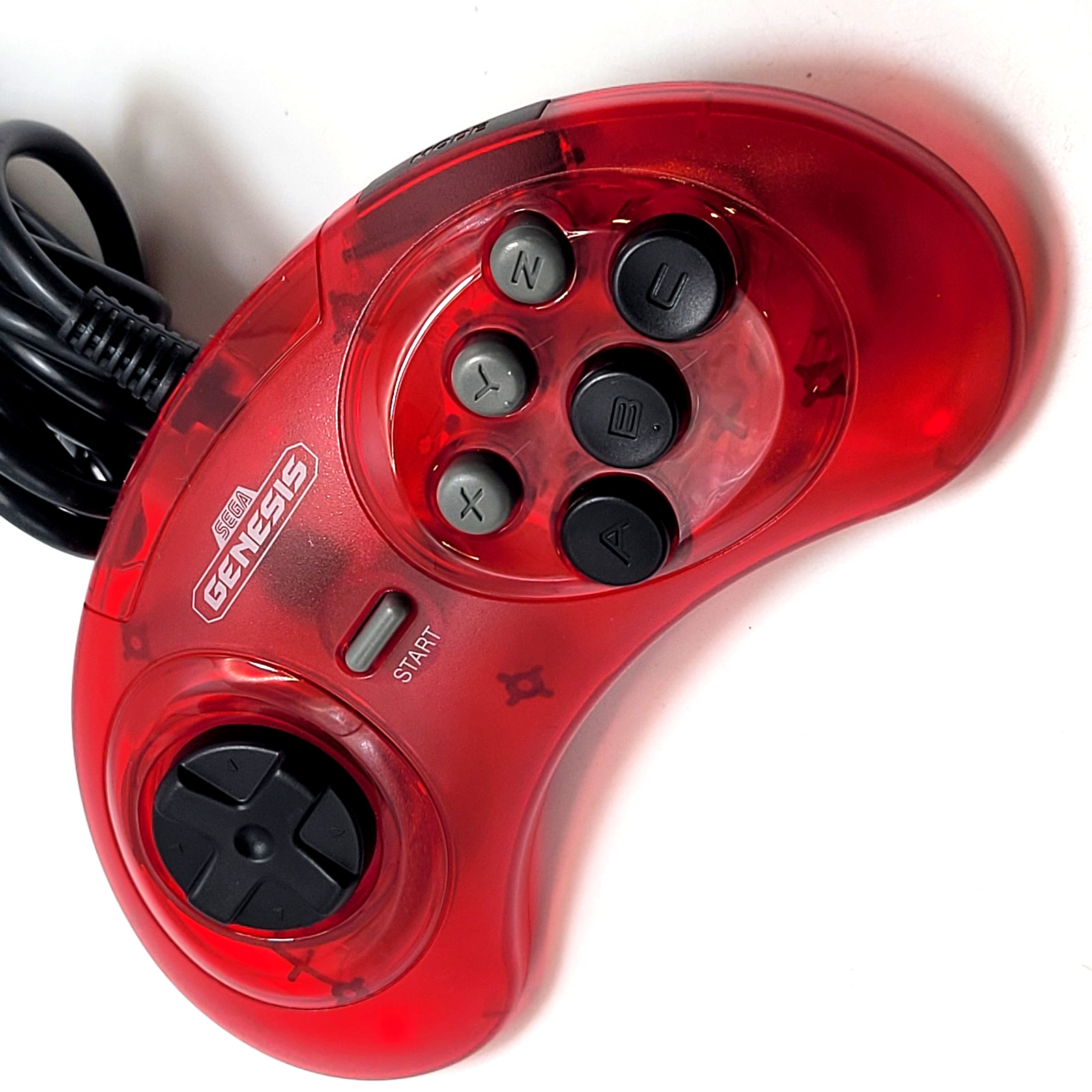Retro-Bit Official Sega Genesis 6-Button Controller Pad for Sega Genesis – Red